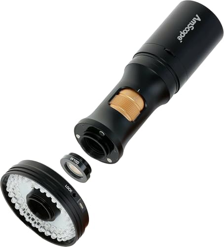 Image of AmScope - 1080p HDMI All-in-One Digital Microscope with Zoom Optics + Ring Light - DM756D-H1080