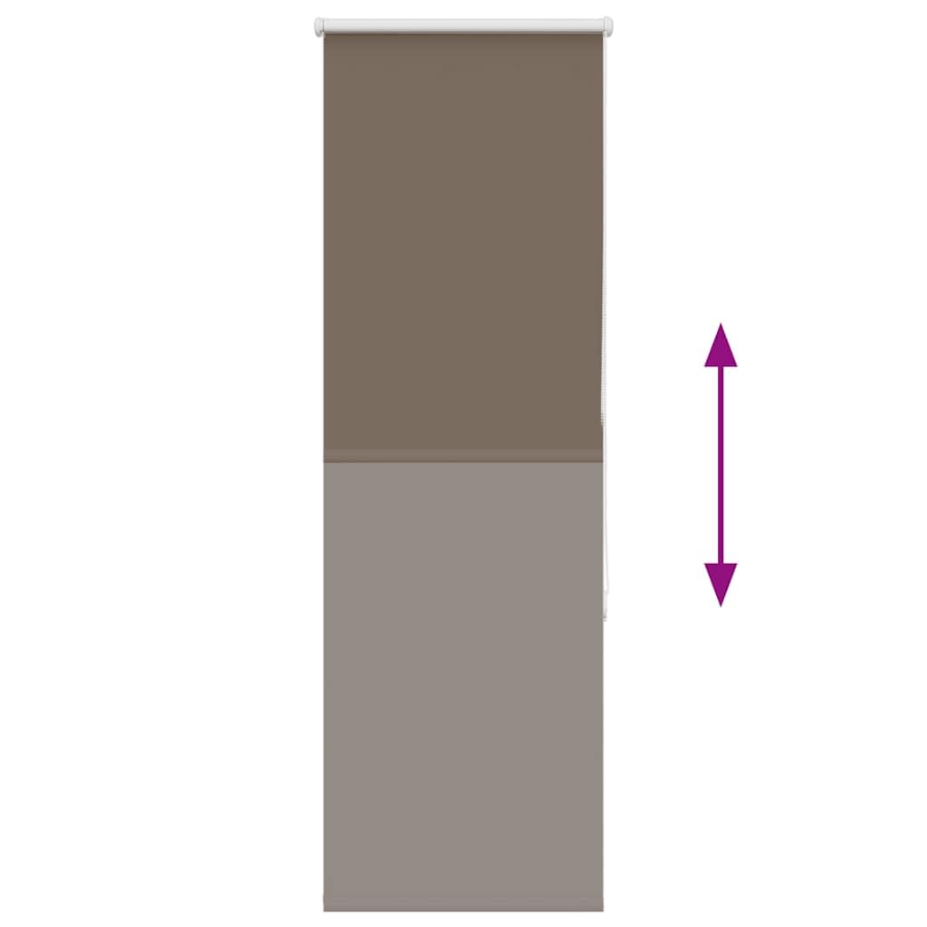 Roleta zaciemniająca kawowy brązowa, 55 x 175 cm, wykonana w 100% z poliestru z aluminiową szyną, szerokość materiału 50,7 cm, mocowanie za pomocą śrub lub uchwytów zaciskowych do okien