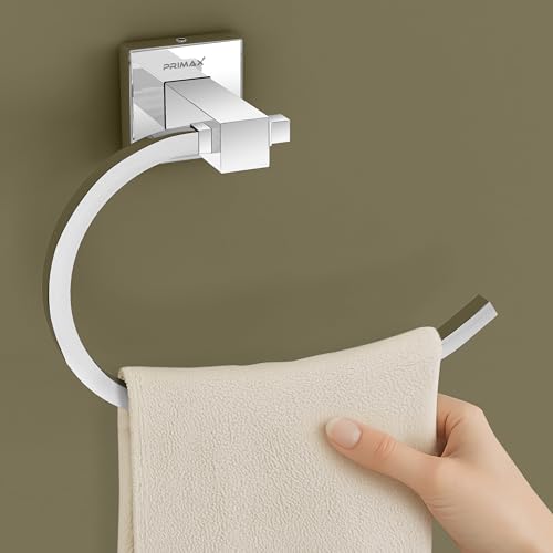 Image of Plantex (Primax) Aqua Heavy-Duty Stainless Steel Napkin Ring /Towel Ring /Napkin Holder /Towel Hanger /Bathroom Accessories (Chrome) - Pack of 1