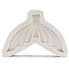 Beasea Large Mermaid Tail Mold, 1 Pack Silicone Fondant Mermaid Tail Candy Mold for Chocolate Sugar Cake Decoration Grey Color