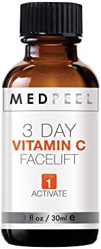 MedPeel 3-Day Vitamin C Kit - Targets Large Pores, Wrinkles and Uneven Skin Tone for Lifted, Brighten, Balance and Protect Skin, Youthful Appearance for all Skin Types, 60ml/2 fl oz