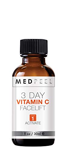 MedPeel 3-Day Vitamin C Kit - Targets Large Pores, Wrinkles and Uneven Skin Tone for Lifted, Brighten, Balance and Protect Skin, Youthful Appearance for all Skin Types, 60ml/2 fl oz
