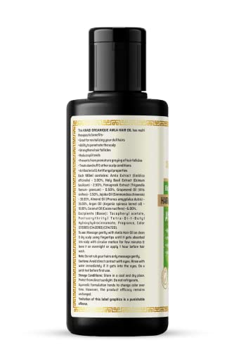 Image of Khadi organique Amla Hair Oil Without Mineral Oil Restores Shine & Softness - 210ML