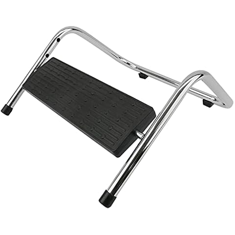 Reposapiés ajustable PrimeMatik con plataforma de plástico negro de 4 niveles Cover