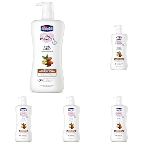 Image of Chicco Baby Moments Body Lotion 500ml | Almond Milk & Murumuru Butter | Quick Absorb Formula with Natural Ingredients for Ultra Soft Skin | Dermatologically Tested | Parabens & Phenoxyethanol Free