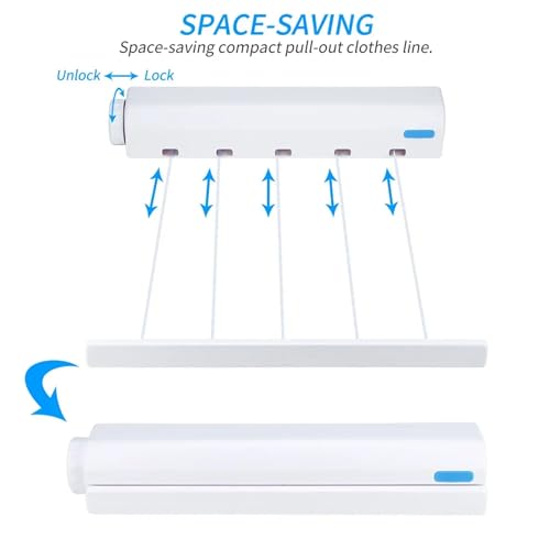 Corde à linge rétractable d'intérieur pour optimiser l'espace de la baignoire - 7