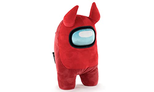 Peluche Among Us super soft rouge diable pour remplacer les doudous rigides