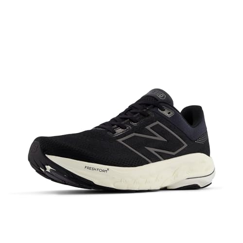 New Balance Men's Fresh Foam X 860 V14 Running Shoe, Black/Phantom/Sea Salt, 10 M