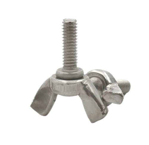 KSeSii 1/2/ 5 pz M3 M4 M5 M6 M8 M10 M12 A2-70 304 in Acciaio Stee Farfalla Bullone Ala Vite A Pollice Artiglio Stringere A Mano Vite Bullone(16mm,M6 x2pcs)