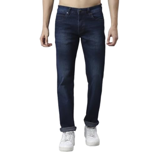 Image of Blue Jeans for Men Regular Fit - Cotton Jeans Pant for Men, Regular Denim Jeans for Boys - Light Fade Jeans for Men