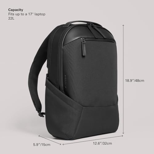 Image of Troubadour Apex 3.0-22L Premium Laptop Backpack - Ergonomic & Water Resistant - Designed for Work and Travel - Black