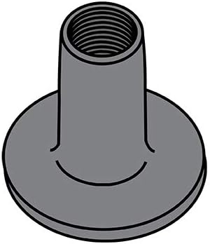 8-32X1/4 Weld NUT with .718 Round Base Steel Plain (Pack Qty 1,000) BC-0804NWR by Shorpioen