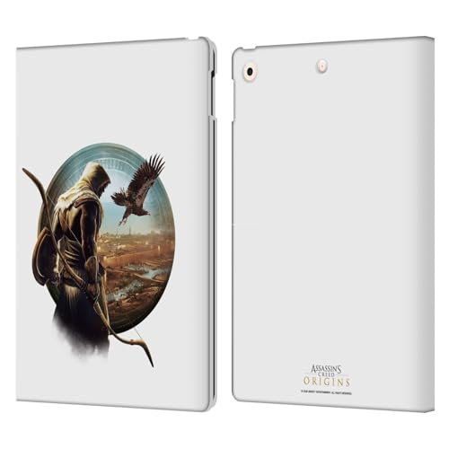 Étui en cuir iPad 10.2 Assassin's Creed aux finitions soignées style Bayek Origins