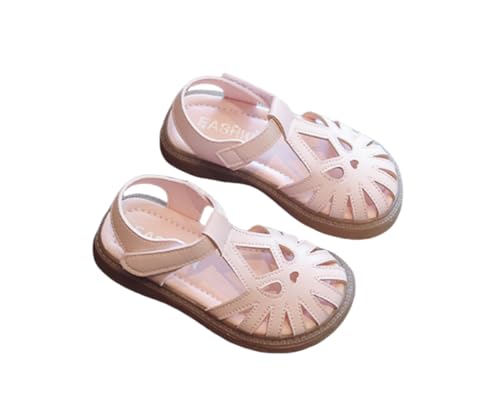 Little Girls Close Toe Sandals Cutout Princess Flats Summer Casual Dress Shoes