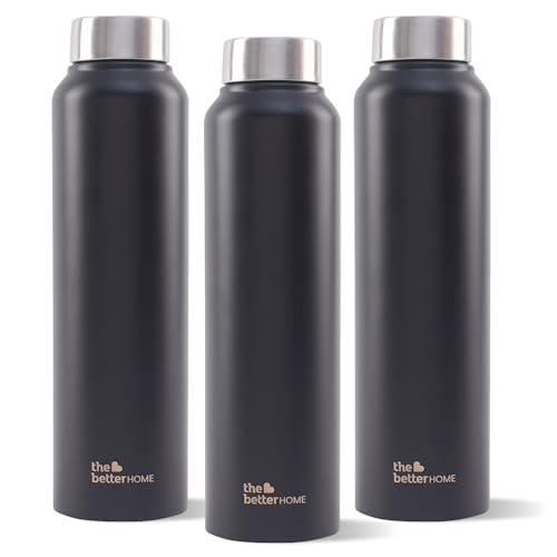 The Better Home 1000 Stainless Steel Water Bottle 1 Litre | Rust-...