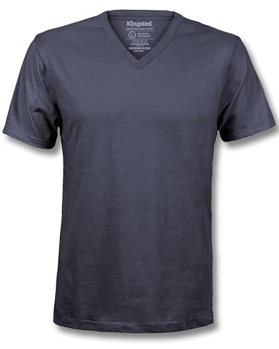 Kingsted V-Neck T-Shirts for Men - Royally Comfortable - Super Soft Premium Fabric - Well-Crafted Classic Fit - Bundle & Save