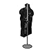 DisplayTown Male Mannequin Torso with Metal Stand Hollow Back Body Stackable Dress Form for Tshirt Display, Countertop, Craft Shows, Photos and Design, S-M Clothing Size (Black, Set of 2)