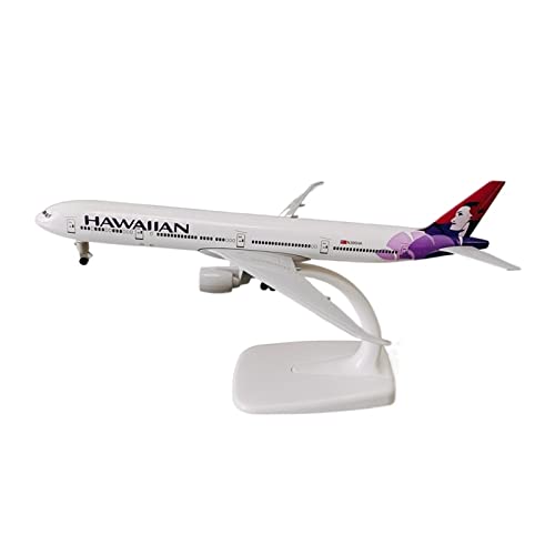 Modelo de avión Boeing 777 Hawaii ZWCHGJ en metal fundido de 20 cm con ruedas