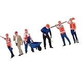 fztonk Premium Harz Bauarbeiter Miniaturen Set Maßstab 1: 64 für Architekturmodelle und Bildungsprojekte Realistische kleine Arbeiterpuppen