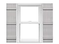 Mid America Board and Batten 14" 4 Board Joined Vinyl Standard Shutter (1 Pair) - 14 x 63 030 Paintable