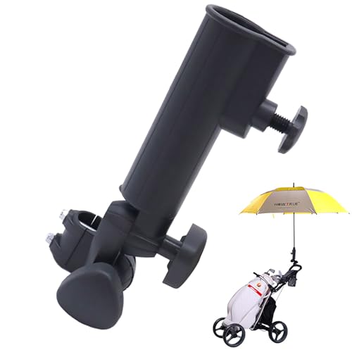 Shirene Golf Umbrella Holder Golf Umbrella Holder for Trolley 180Adjustable Golfs Cart Umbrellas Stand Attachment Umbrellas Holders Golfs Accessories for Cylindrical Handle Baby Pram Wheelchair Bike