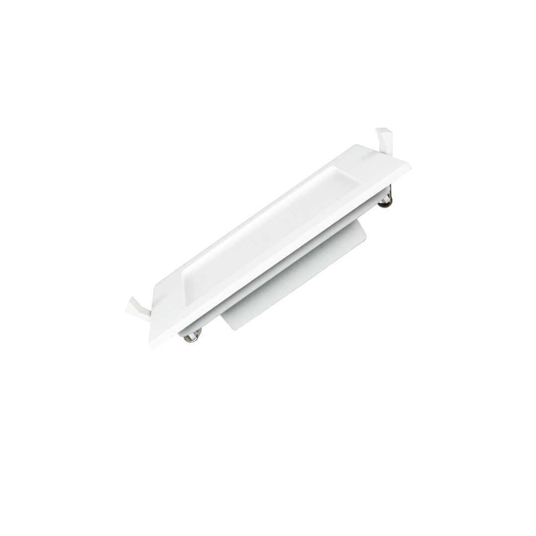 LUXULA 6x Einbaustrahler LED Spots 230V - Warmweiß Neutralweiß Kaltweiß einstellbar - 18W 1880lm CCT Deckenspots flach Deckenstrahler Spotlight - matt weiß eckig - 220x32mm