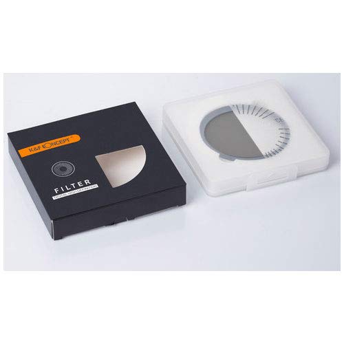 Filtro variável Fader ND2-400 da K&F Concept 49 mm para Canon EF 50 mm f/1.8 STM e lente de 15-45 mm