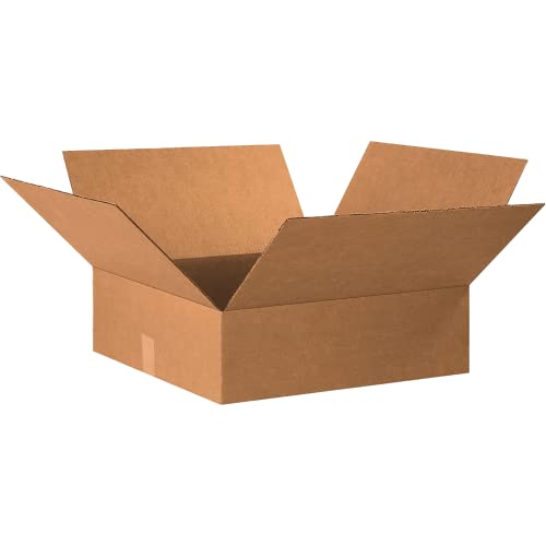Image of TAPE LOGIC 20x20x6 Flat Corrugated Boxes, Flat, 20L x 20W x 6H, Pack of 15 | Shipping, Packaging, Moving, Storage Box for Home or Business, Strong Wholesale Bulk Boxes