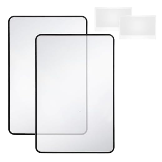 Kifmurase 4Pcs Page Magnifying Sheet 3X Lightweight Optical Plastic Glass, Reading Magnifier with Handy Card Size Magnifier Lenses, Fresnel Lens for Seniors Reading Maps Books Bible Magazines