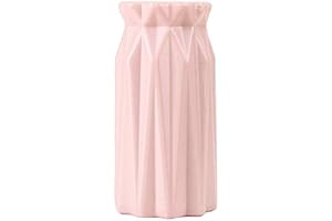 Pink Ceramic Vase: Origami Dusty Pink Elegance for Your Blooms