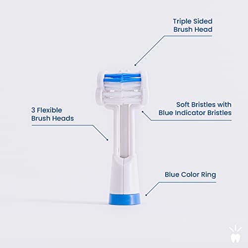 Recharges de têtes de brosse à dents de rechange Triple Bristle premium
