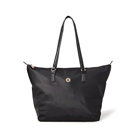 Tommy Hilfiger Damen Tasche Poppy TH Sust Tote mit Reißverschluss, Schwarz (Black), Einheitsgröße Cover