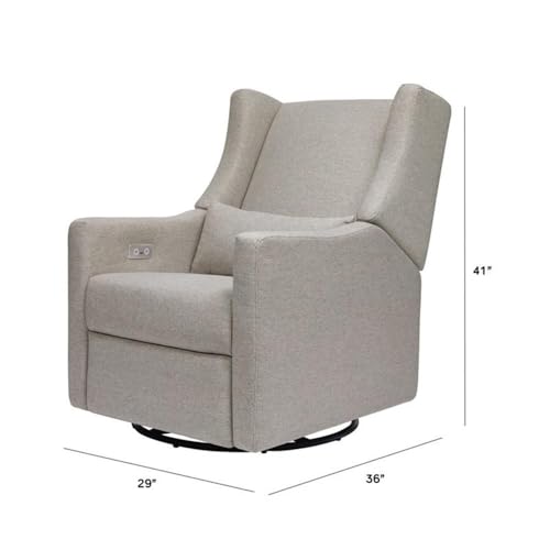Babyletto-Kiwi-Electronic-Power-Recliner-and-Swivel-Glider-with-USB-Port-in-Performance-Grey-Eco-Weave-Water-Repellent-Stain-Resistant-Greenguard-Gold-and-CertiPUR-US-Certified Babyletto Kiwi Electronic Power Recliner and Swivel Glider with USB Port in Performance Grey Eco Weave Water Repellent Stain Resistant Greenguard Gold and CertiPUR US Certified