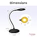 hooga Desk Lamp, Blue Light Blocking, 3 Modes: Amber 1600K, Red, Full-Spectrum 4000K, Dimmable, Rechargeable, Eye Strain Relief, Circadian Friendly