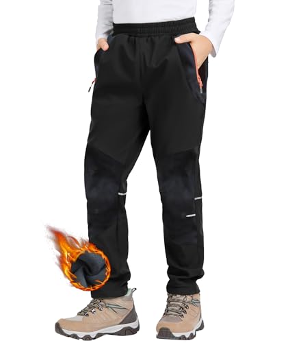 Zoofly Kinder Softshellhose Schneehose Warm Outdoorhose...