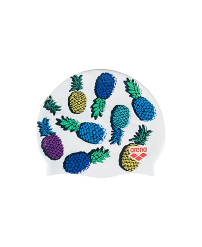Bonnet de natation en silicone imprimé ananas tropical SWIM