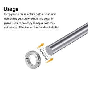 #US 2pcs Double Split Shaft Collar 1-1/2 ID Clamping Collar 2-3/8 OD Stainless Steel