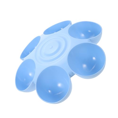 Mipcase Floral Multi Grid Food Water Bowl for Cats and Dogs Elegant Six Petal Design for Organized Feeding Durable Pet Feeding Station for Home and Pet Stores