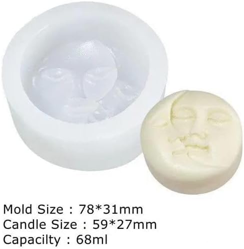 Miniatura 5 de Moldes de vela Molde de silicona para hacer velas, moldes 3D de bricolaje para cera de soja, cera de abejas, vela perfumada, regalos del día de San