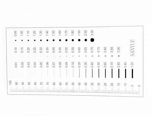 Image of High Precision 1 Micron SEC Size Estimation Chart Transparency Defect Diameter Area Measure 1 /5 /10 Pieces Pack (10, 1)