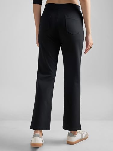 Image of Tokyo Talkies Women's Stretchable Bootcut Pants | High Rise Flared Trousers |Travel & Formal Wear|Workwear Trousers