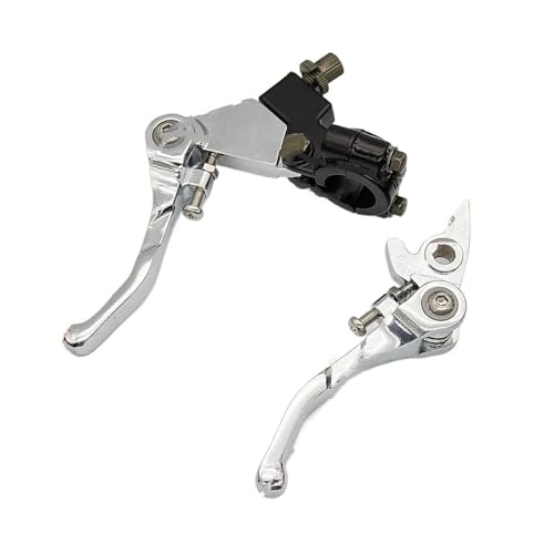 Leviers d'embrayage de frein pliables argent pour Pit Pro et BSE KAYO 125 140