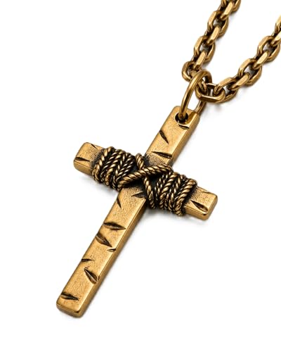 Collier croix acier inoxydable pour homme et femme, le bijou Faith à offrir