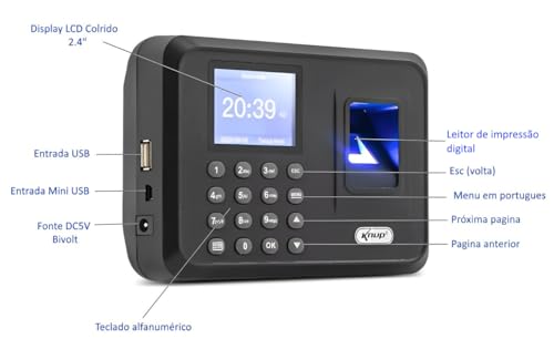 Relogio de Ponto Eletronico Senha e Biometrico