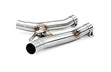 DOMINATOR Racing Down Pipe Mid pipe compatible with GSXR 1300 Hayabusa 2008-2019 - Image 1