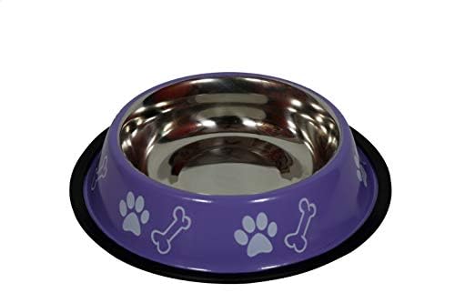 Petted Stainless Steel Anti Skid Dog/Pet Feeding Bowl - Medium Size -700 ML (Color - Purple) (B0CNRPFSBH) Amazon Price History, Amazon Price Tracker