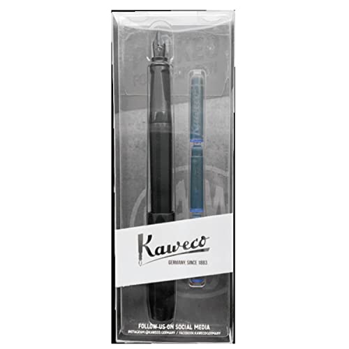 Kaweco Perkeo stylo-plume moyen noir évite la fatigue manuelle pour écriture intensive sans douleur