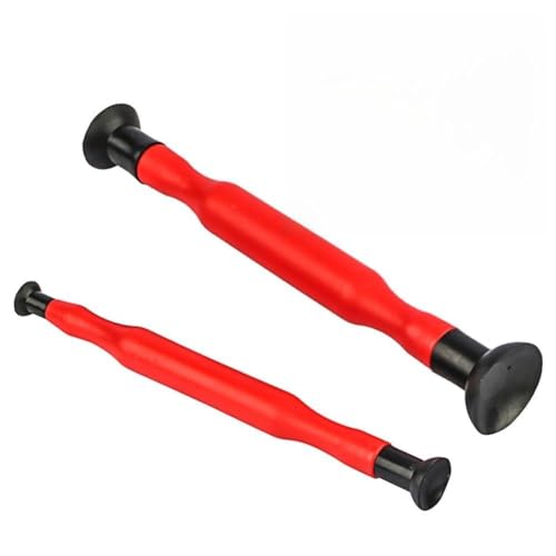 Lawnoval Outil de rodage de soupape avec ventouse pour meulage de soupape de moteur 20-22 cm de longueur et tasses de 1,5-3,5 cm Rouge