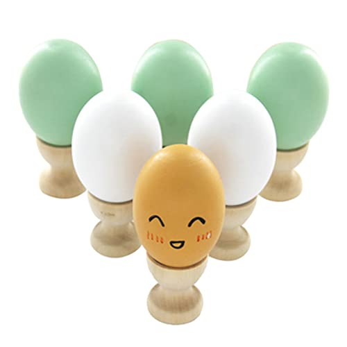 Morain Natural Holz Eggaufbecher Ostereihalter Tischplatte Display Tasse Tablett Für Aufbewahrung Kristallkugeln Eier Lippenstifte Stifte Holz Weich Gekochte Eierbecher Für Handwerksspielzeug – Bild 4