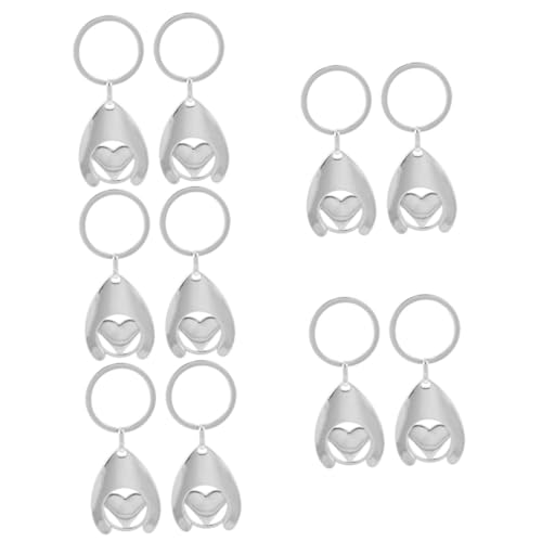 Porte-clés métalliques pour clés et chariot, l'accessoire courses idéal